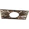 Ekena Millwork Hoover Architectural Grade PVC Pierced Medallion, 30"W x 15"H x 11 1/8"ID x 1"P, Antiqued Bronze CMPP30X15HOABZ - alternate 2